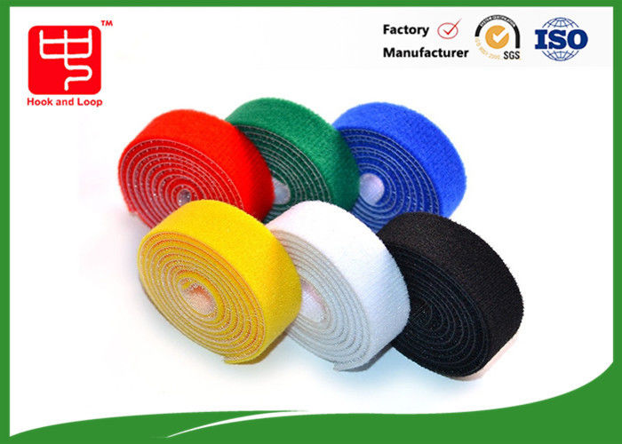 Durable 30mm wide double sided velcro roll , back to back adhesive velcro roll various color