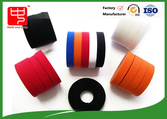 Colored hook and loop tape nylon / polyester Material , double sided
