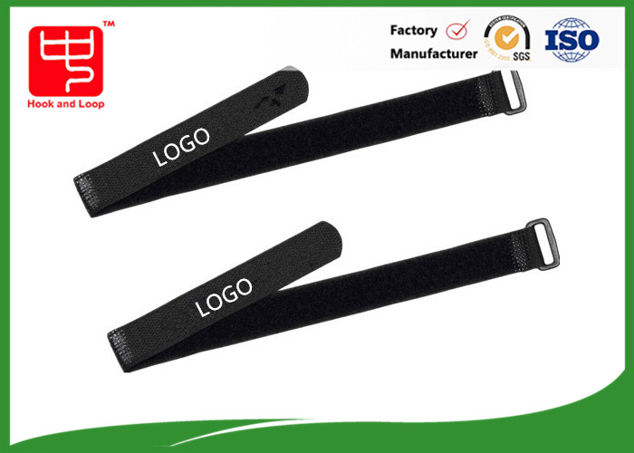 Plastic Buckle Elastic Velcro Straps , 1 Inch Width Nylon Velcro Fastener Tape