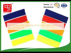 Colored Hook And Loop Tape Acrylic Glue , OEM Hook & Loop Tape Self Adhesive