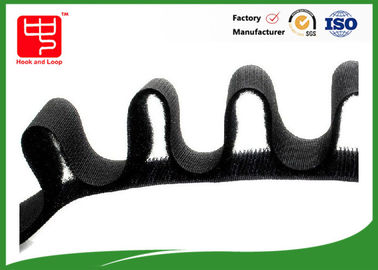 20mm Black Hook And Loop Tape Self Adhesive Silk Printing Logo