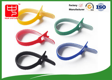 Self Adhesive Hook And Loop Fasteners Black Cable Ties Eco - Friendly