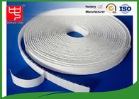12mm White Hook And Loop Adhesive Tape Without Edge , 25m Per Roll