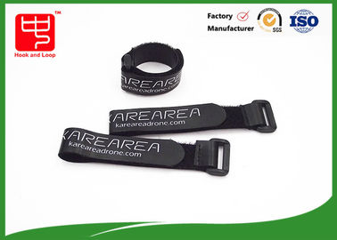 Black Non Slip Battery Straps Custom Logo , Rubber Coated