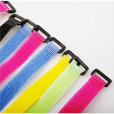 Adjustable Fastener Reusable Colorful Buckle Hook and Loop Strap