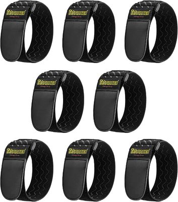 Elastic Cinch Straps with Anti-Slip Strips for Hose, Cords, Bike, Luggage, Camping, Yoga Mats