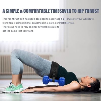 Wide 2 Inch Adjustable Hip Training Thrust Belt Pad for Dumbbells Custom Print Accepted