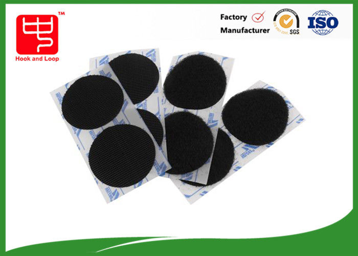 Acrylic Glue Custom Patches Black Color Soft Loop 25 * 25mm