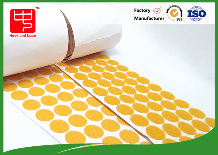 Orange Color Custom Hook And Loop Patches Packing In Roll Eco Friendly