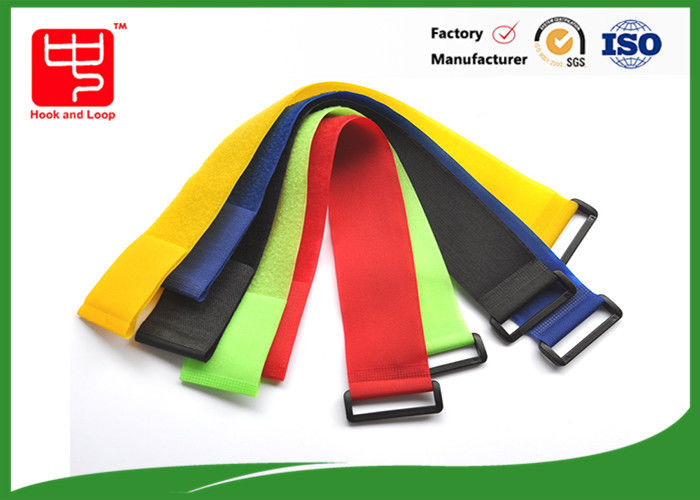 Custom Logo Printing Loop And Hook Straps Yellow Color Use For Clearing Mess