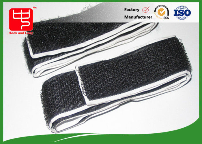 Household Self Adhesive Hook And Loop Tape ,  Durable Sticky Tape Black Color