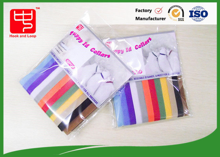 Reusable Micro Hook &amp; Loop Straps Puppy Pet Collars Various Color 10 * 350mm